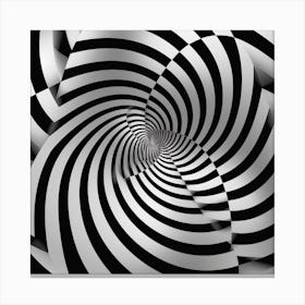 Black And White Optical Illusion Canvas Print