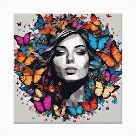 Butterfly Woman Canvas Print