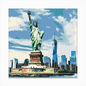 A Statue Of Liberty In New York Vector Design Il 1719923113 4 Canvas Print