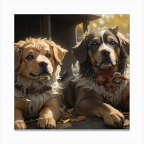 Two Dogs Canvas Print