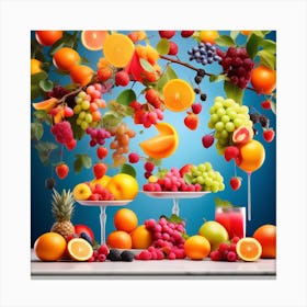 Colourful image of fruits Canvas Print