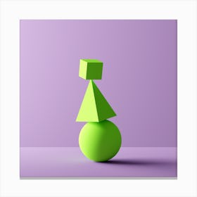 3d Rendering Of A Green Ball Canvas Print