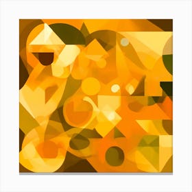 Orange Abstract Painting Canvas Print