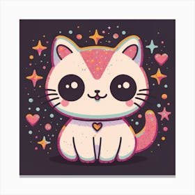 Kawaii Cat 2 Canvas Print