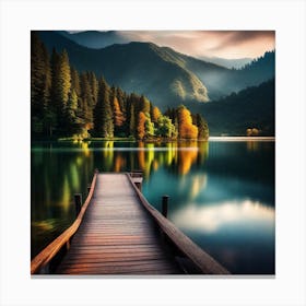 Dock At The Lake 1 Canvas Print