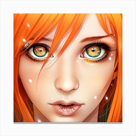 Girl With Orange Hair Canvas Print