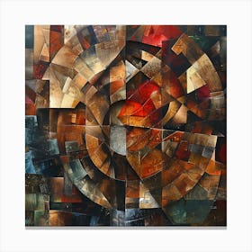 Round Abstract Painting - Cubism colorful cubism, cubism, cubist art,   abstract art, abstract painting  city wall art, colorful wall art, home decor, minimal art, modern wall art, wall art, wall decoration, wall print colourful wall art, decor wall art, digital art, digital art download, interior wall art, downloadable art, eclectic wall, fantasy wall art, home decoration, home decor wall, printable art, printable wall art, wall art prints, artistic expression, contemporary, modern art print, unique artwork, Canvas Print