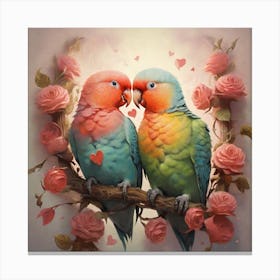 Lovebirds Canvas Print