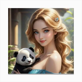 Panda Girl 1 Canvas Print