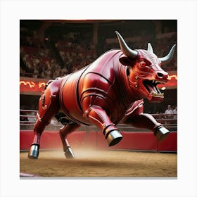 Robot Bull Canvas Print