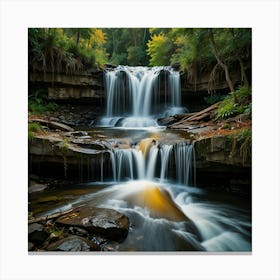 Abstract Representation Of A Waterfall 3 Canvas Print