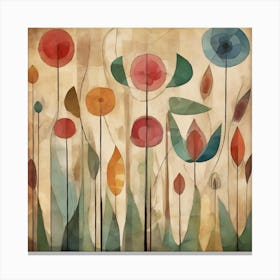 Blossoming, Paul Klee Botanical Abstract Art Print (2) Canvas Print