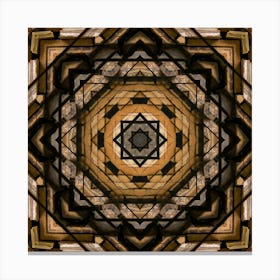 Abstraction Wooden Mandala Canvas Print