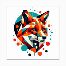 Geometric Art Fox 2 Canvas Print