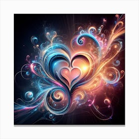 Abstract Heart Canvas Print