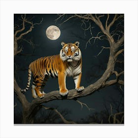 Tiger In The Tree 2 Canvas Print