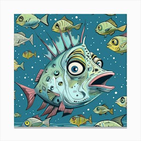 John Dory Fish In A Cartoony Way Canvas Print