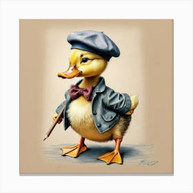 Duck In A Suit 33 Canvas Print