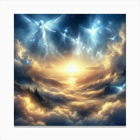 Angels In The Clouds 1 Canvas Print