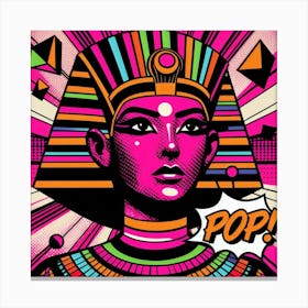 Pop Egyptian Pharaoh Khutaren Canvas Print