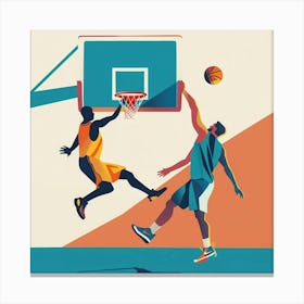 Basketball Player In Action Canvas Print