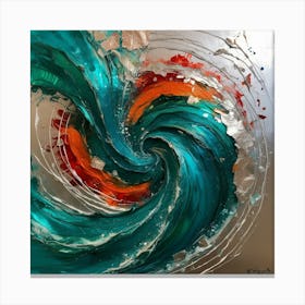 Default An Abstract Art Piece Echoes In The Abyss Using A Mixe 1 Canvas Print