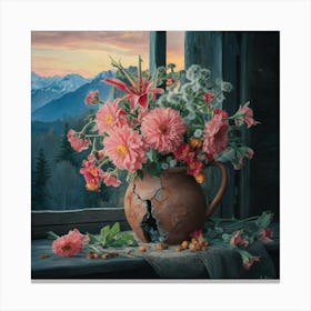 Flowers In A Vase 2 Canvas Print