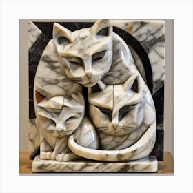 Family Of Cats 3 Canvas Print