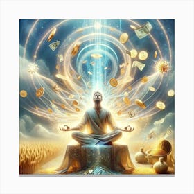 Meditation With Money 1 Canvas Print