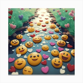 Emoji River Canvas Print