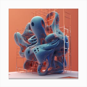 Abstract Octopus Canvas Print