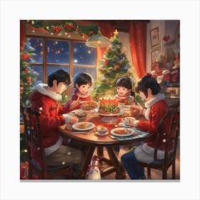 Christmas Dinner Canvas Print