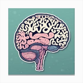 Brain Sticker 12 Canvas Print