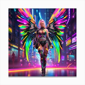 Neon Angel 32 Canvas Print