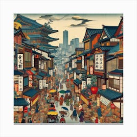 Asian Street Scene 2 Canvas Print