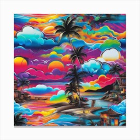 Sunset Beach 5 Canvas Print
