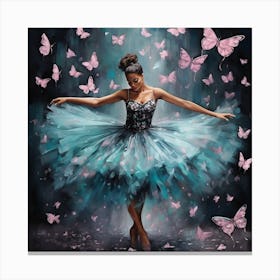 Ballet With Butterflies Canvas Print
