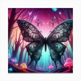 Butterfly In The Forest 34 Canvas Print