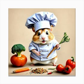 Chef Hamster 30 Canvas Print