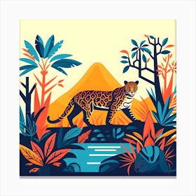 Jaguar In The Jungle Canvas Print