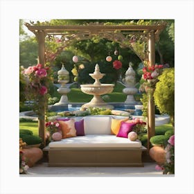 Garden Scene Canvas Print