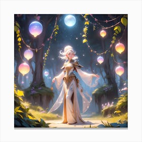 Fairy In The Forest Canvas Print