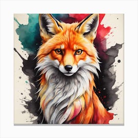 Fox Painting 1 Canvas Print