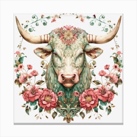 Taurus Zodiac Sign Canvas Print