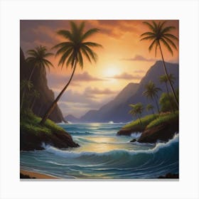 Hawaiian Sunset 2 Canvas Print