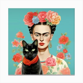 Frida Love Cat Canvas Print