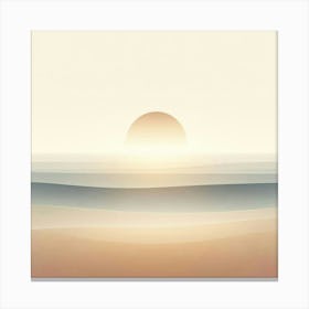 Sunset At The Beach Canvas Print