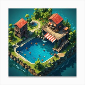 Isometric Illustration Canvas Print