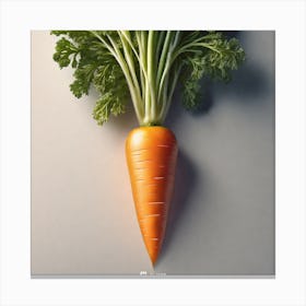 Carrot On A Grey Background Canvas Print