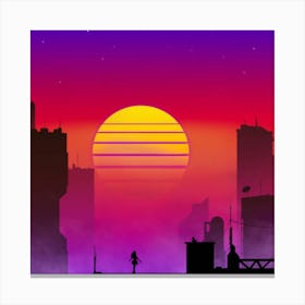 Sunset In The City Canvas Print